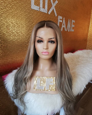 KHLOE SARIŞIN RÖFLELİ DANTEL PERUK ÜNİTESİ