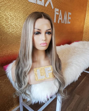 KHLOE SARIŞIN RÖFLELİ DANTEL PERUK ÜNİTESİ